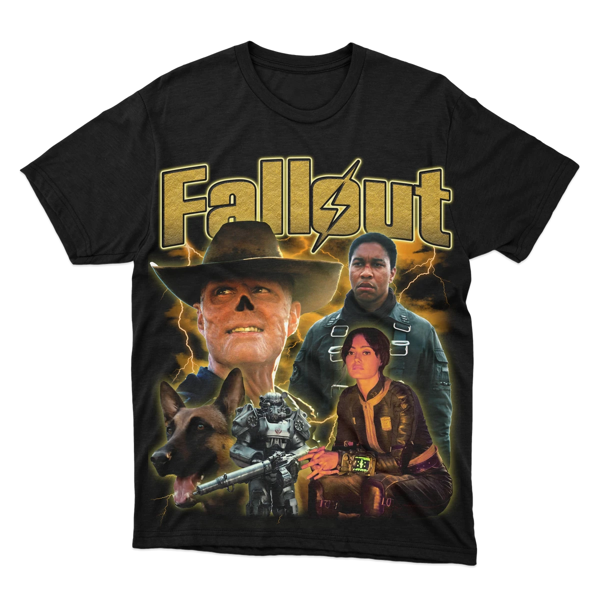 Fallout Graphic Tee, original black shirt design mockup