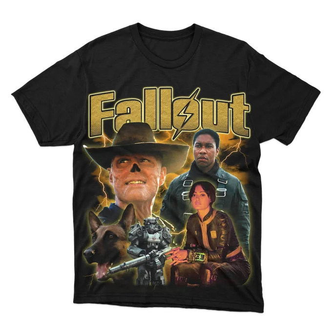 Fallout Graphic Tee in black, front graphic