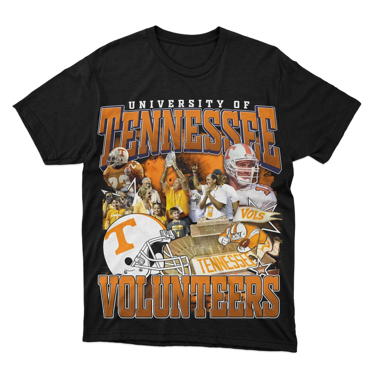 Tennessee Graphic Tee, original black shirt design mockup